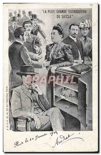 Cartes postales La plus grande escroquerie du siecle