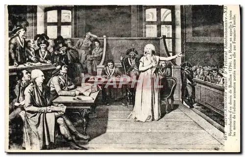 Ansichtskarte AK Marie Antoinette devant le Tribunal revolutionnaire