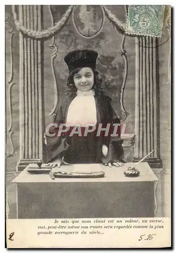 Cartes postales Enfant Juge Avocat