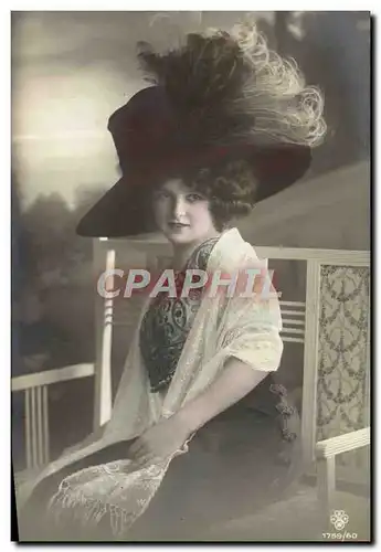 Cartes postales Mode Femme Chapeau