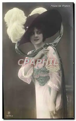 Cartes postales Mode de Paris Femme Chapeau