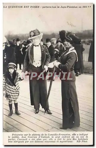 Cartes postales Mode Jupe Pantalon 1911 Comedie Francaise