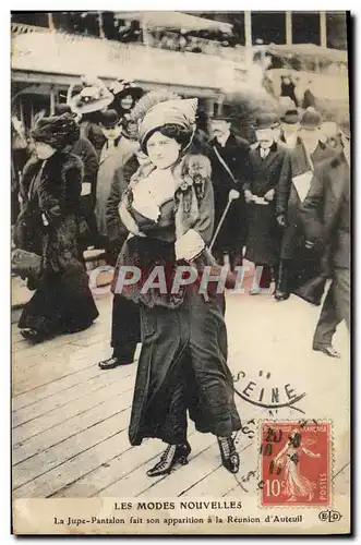 Cartes postales Mode Les modes nouvelles La jupe pantalon fait son apparition a la reunion d&#39Auteuil