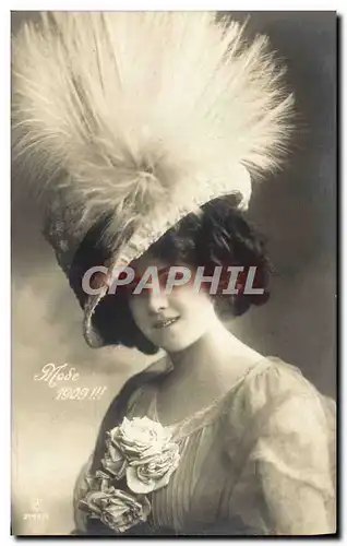 Cartes postales Mode 1909 Femme Chapeau