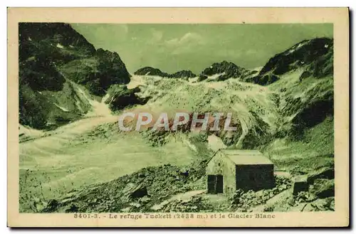 Cartes postales Alpinisme Le refuge Tuckett et le glacier blanc