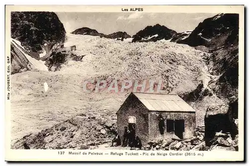 Cartes postales Alpinisme Le refuge Tuckett Pic de neige Cordier