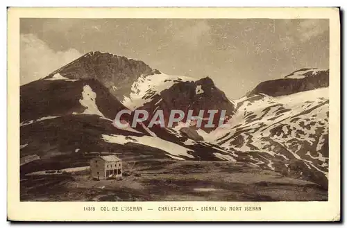 Ansichtskarte AK Alpinisme Col de l&#39Iseran Chalet Hotel Signal du Mont Iseran