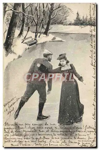 Cartes postales Sports d&#39hiver Patinage Femme