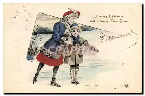 Cartes postales Sports d&#39hiver Patinage Femme Enfant