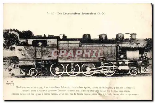 Ansichtskarte AK Train Locomotive Machine Tender 5314 a surchauffeur Schmidt