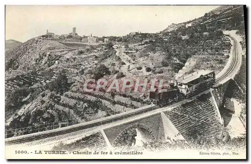 Cartes postales Train Locomotive La Turbie Chemin de fer a cremaillere