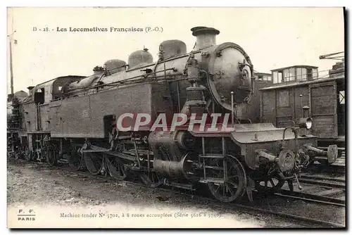 Cartes postales Train Locomotive Machine tender 5702 a 8 roues accouplees