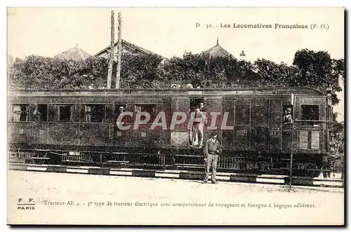 Cartes postales Train Locomotive Tracteur AE4 3eme type de tracteur electrique