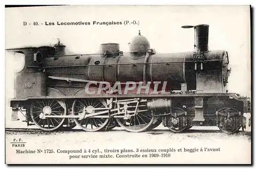 Cartes postales Train Locomotive Machine 1725