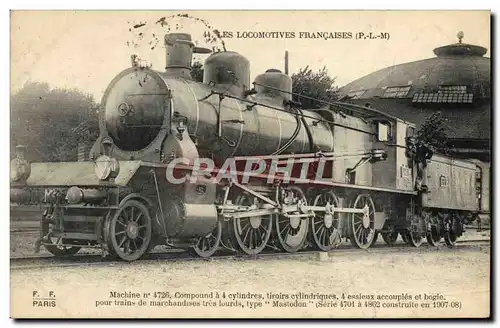 Ansichtskarte AK Train Locomotive Machine 4726 Type Mastodon
