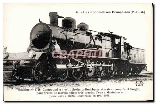 Cartes postales Train Locomotive Machine 4726