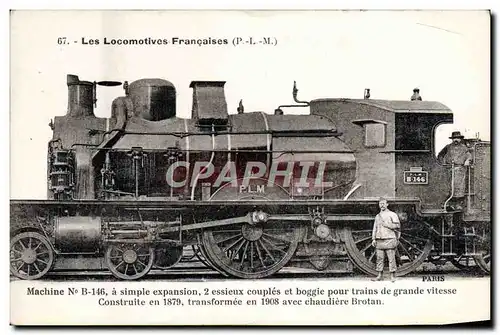 Ansichtskarte AK Train Locomotive Machine B 146