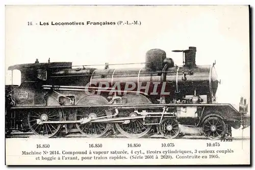 Ansichtskarte AK Train Locomotive Machine 2614