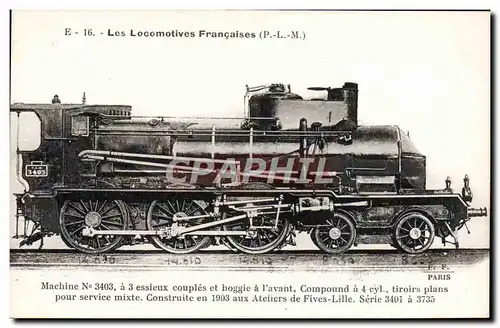 Ansichtskarte AK Train Locomotive Machine 3403