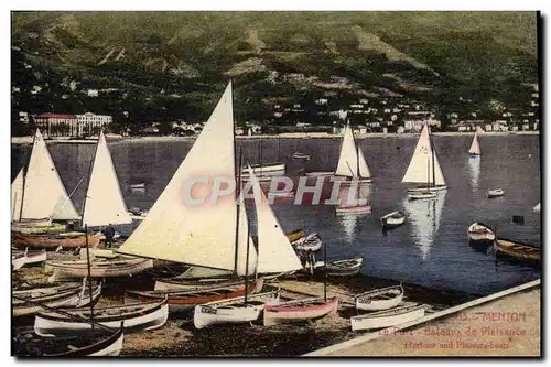 Ansichtskarte AK Bateau Voilier Menton Le port Bateaux de plaisance