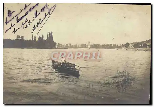 CARTE PHOTO Bateau Barque