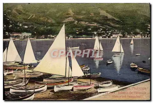 Ansichtskarte AK Bateau Voilier Menton Le port Bateaux de plaisance