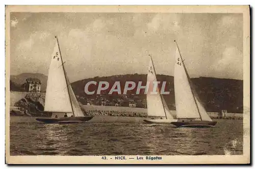 Cartes postales Bateau Voilier Nice Les regates