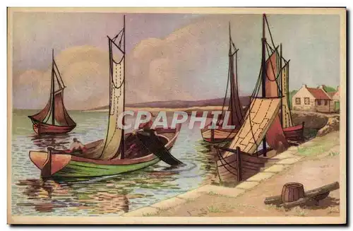 Cartes postales Bateau Voilier peche