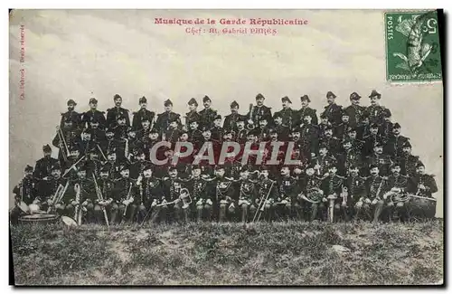 Cartes postales Militaria Musique de la Garde Republicaine Gabrile Pares