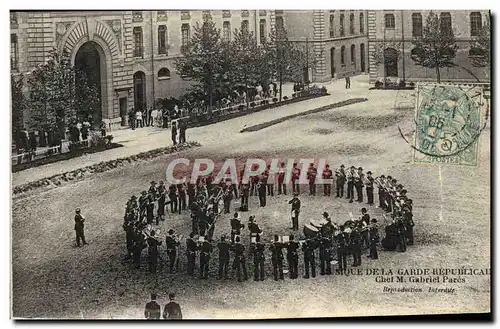 Cartes postales Militaria Musique de la Garde Republicaine Chef Gabriel Pares