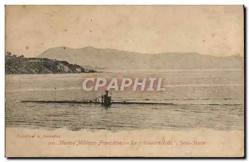 Ansichtskarte AK Bateau Le Gustave Zede Sous marin