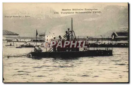 Cartes postales Bateau Torpilleur submersible Thon