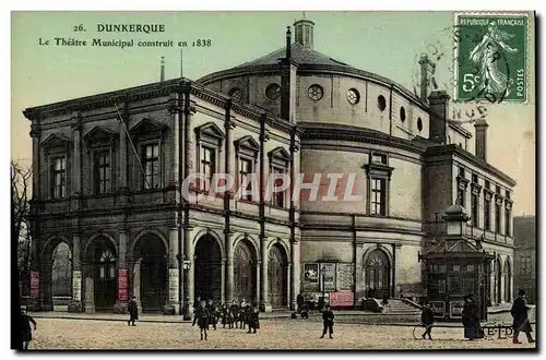 Cartes postales Theatre municipal Dunkerque (carte toilee)