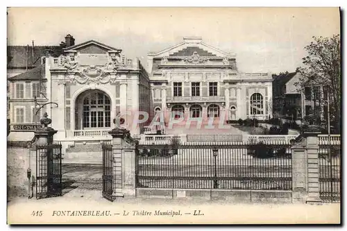 Ansichtskarte AK Fontainebleau Le Theatre municipal