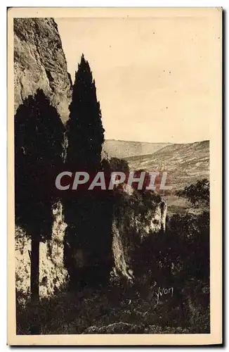 Cartes postales Paysages Et Pierres De Provence Moustiers Sainte Marie Vue sur la vallee prise de la chapelle ND