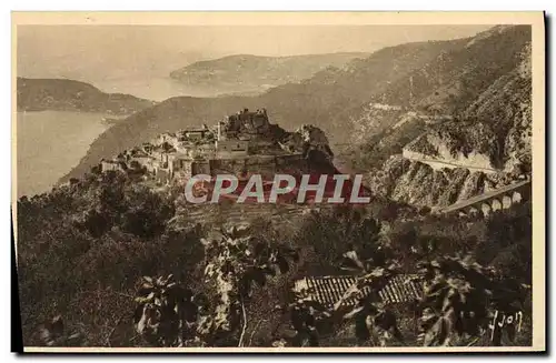 Cartes postales Cote D Azur Eze Le Village Au Soleil Levant