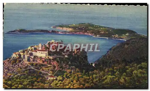 Ansichtskarte AK Cote D Azur Eze Vue Generale Du Village Et Du Cap Ferrat