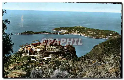 Cartes postales moderne Eze Village Vue Generale Au Fond Le Cap Ferrat