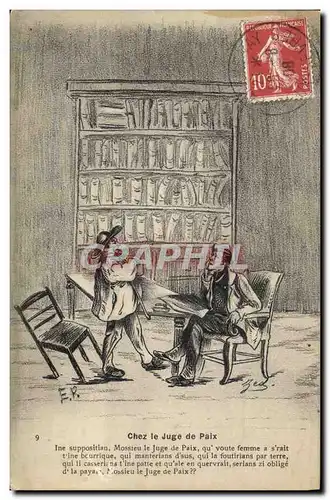 Cartes postales Justice Chez le juge de paix