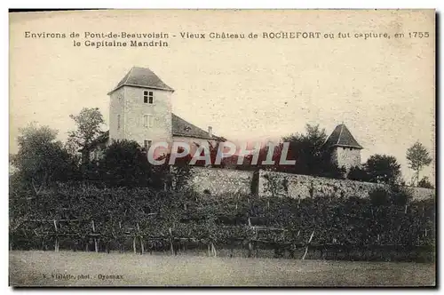 Cartes postales Justice Bandit Contrebandier Environs de Pont de Beauvoisin Vieux chateau de Rochefort ou fut ca