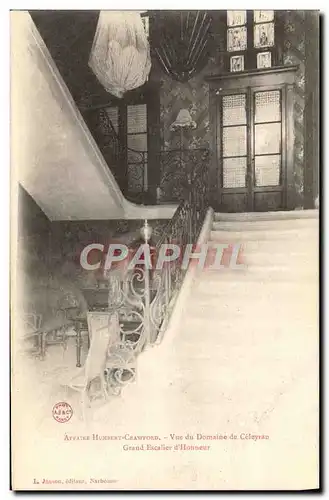 Cartes postales Justice Affaire Humbert Crawford Vue du domaine du Celeyran Grand escalier d&#39honneur