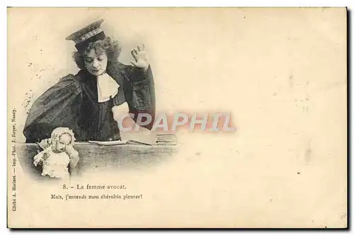 Cartes postales Justice Fantaisie Avocat Juge Femme