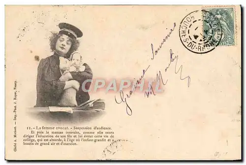 Cartes postales Justice Fantaisie Avocat Juge Enfant Femme Bebe