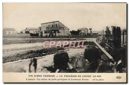 Cartes postales Justice Fin d&#39une terreur La tragedie de Choisy le Roi L&#39attaque La voiture de paille prot