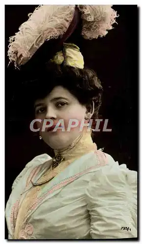 Cartes postales Mode Femme Coiffe Coiffure Chapeau (carte toilee)