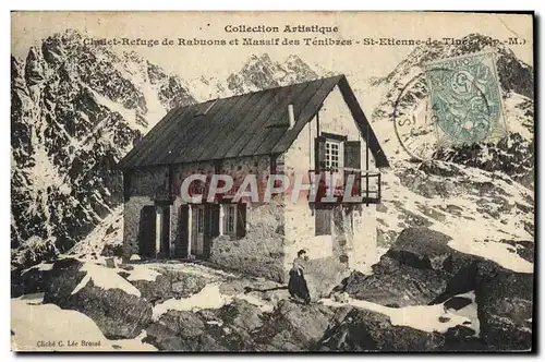 Ansichtskarte AK Alpinisme Chalet refuge de Rabuons et massif des Tenibes St Etienne de Tinee