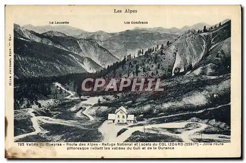 Cartes postales Alpinisme Alpes La Lauzette Les Gondrans Vallee du Queyras Route des Alpes refuge national