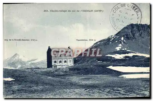 Ansichtskarte AK Alpinisme Chalet refuge du col de l&#39Iseran