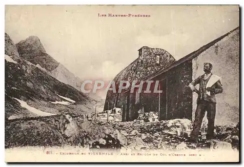 Ansichtskarte AK Alpinisme Excursion du Vignemale Abri et refuge du Col d&#39Ossoue