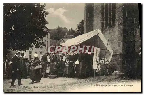 Cartes postales Brocantage des cheveux en Auvergne Folklore Coiffeur TOP